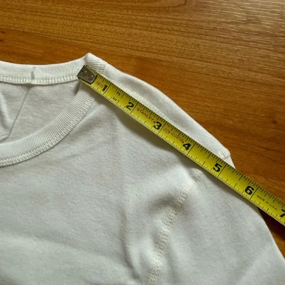 Three Dots Women Sz L Solid White Long Sleeve Top Cotton Round Neck Pullover New - Picture 10 of 13